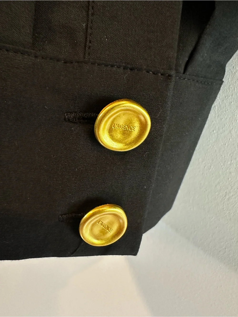 L’AGENCE Cosette Shirt with Gold Buttons